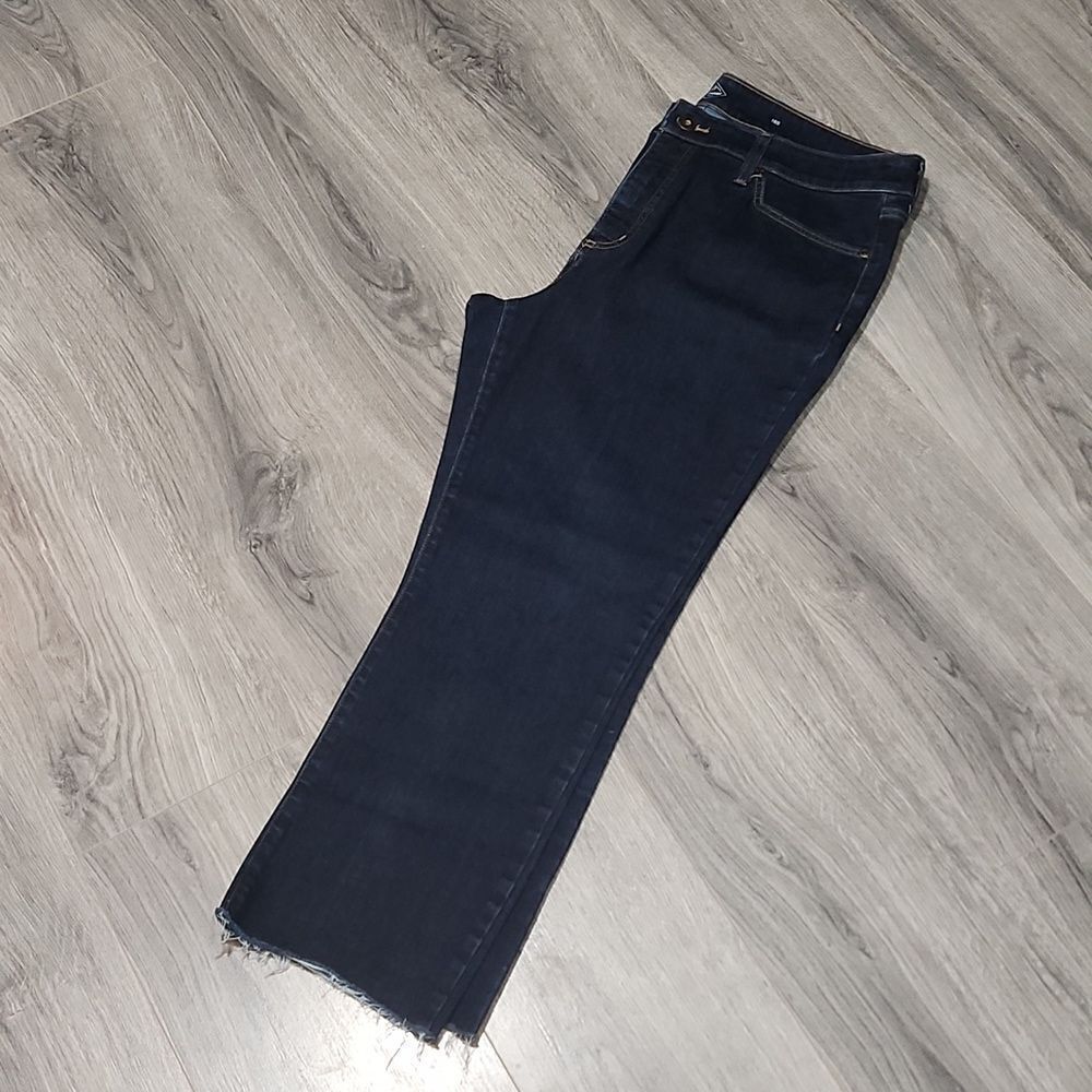 St Johns Bay Straight Leg Raw Hem Jeans